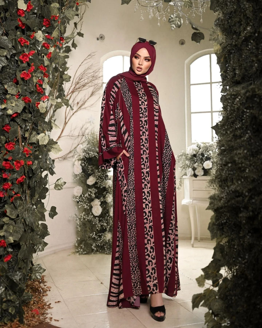 Cheetah Lines Abaya HAC_0048