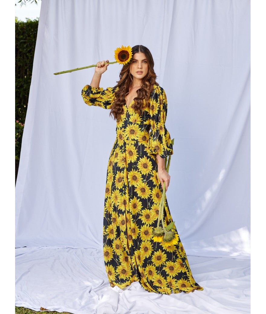 Sunflower Long Dress HWD-0035