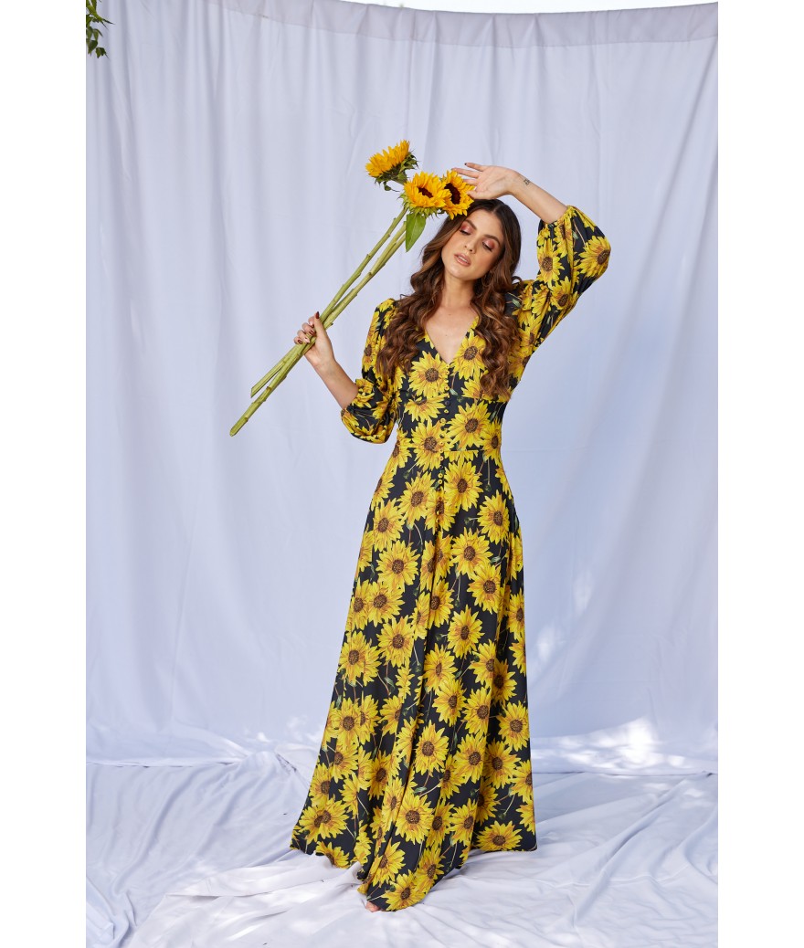 Sunflower Long Dress HWD-0035