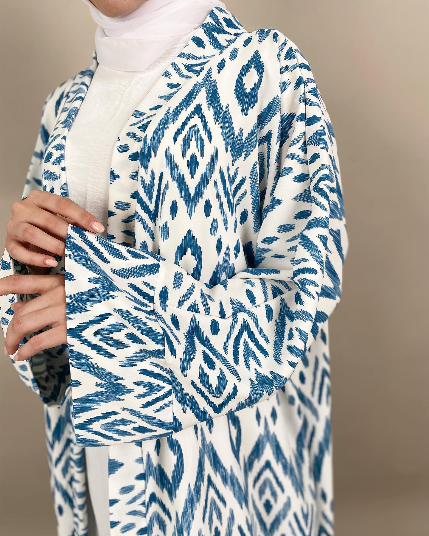 Ikat Print Gown Abaya HAC_0090